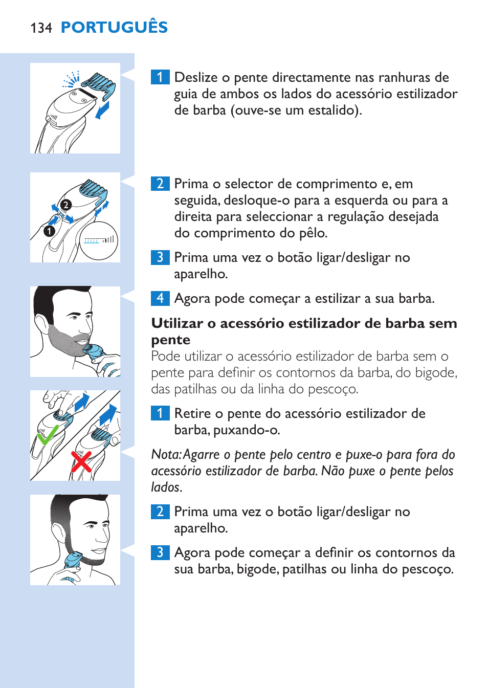 Philips SHAVER Series 9000 afeitadora eléctrica en mojado y seco User Manual | Page 134 / 208