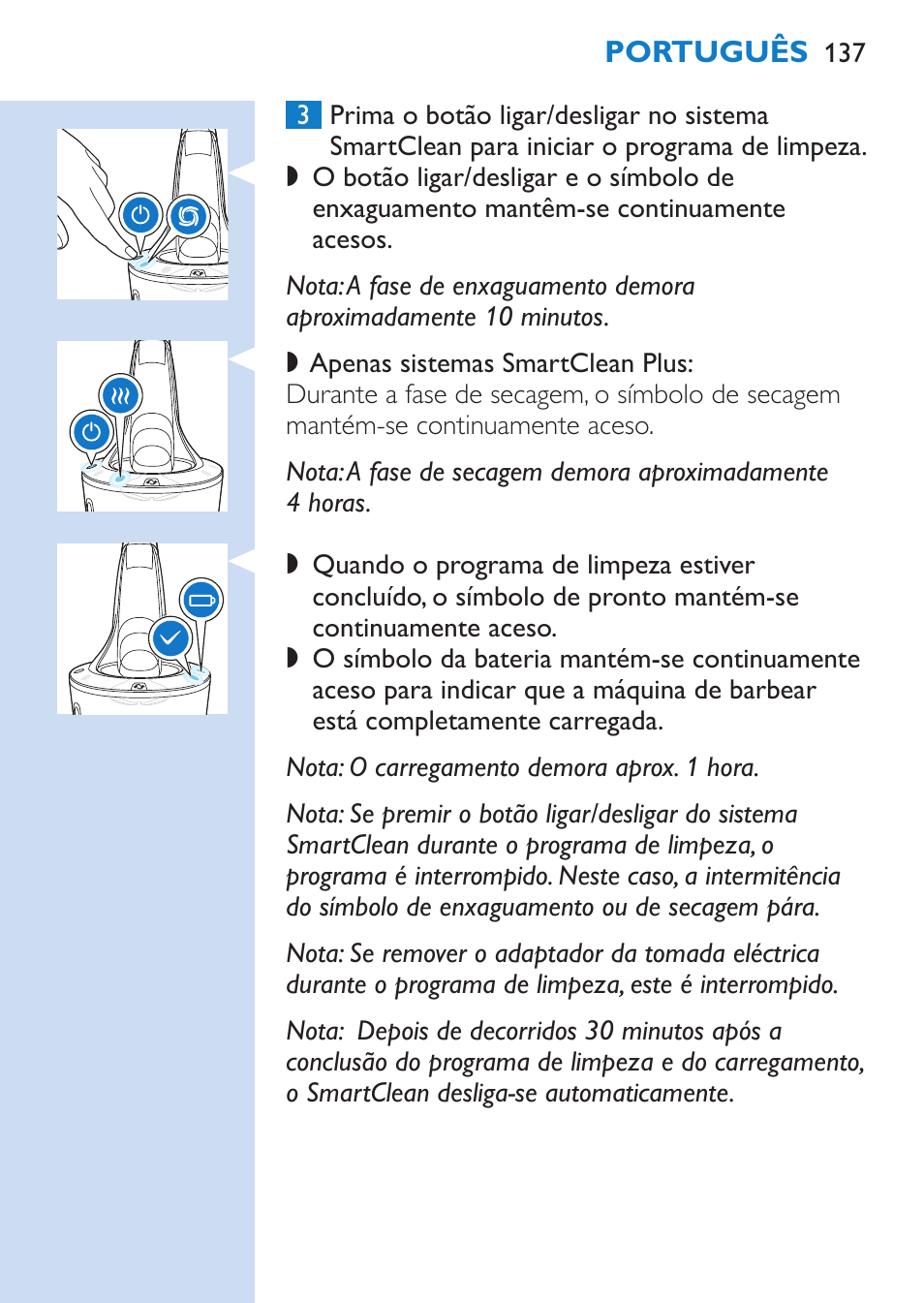 Philips SHAVER Series 9000 afeitadora eléctrica en mojado y seco User Manual | Page 137 / 208