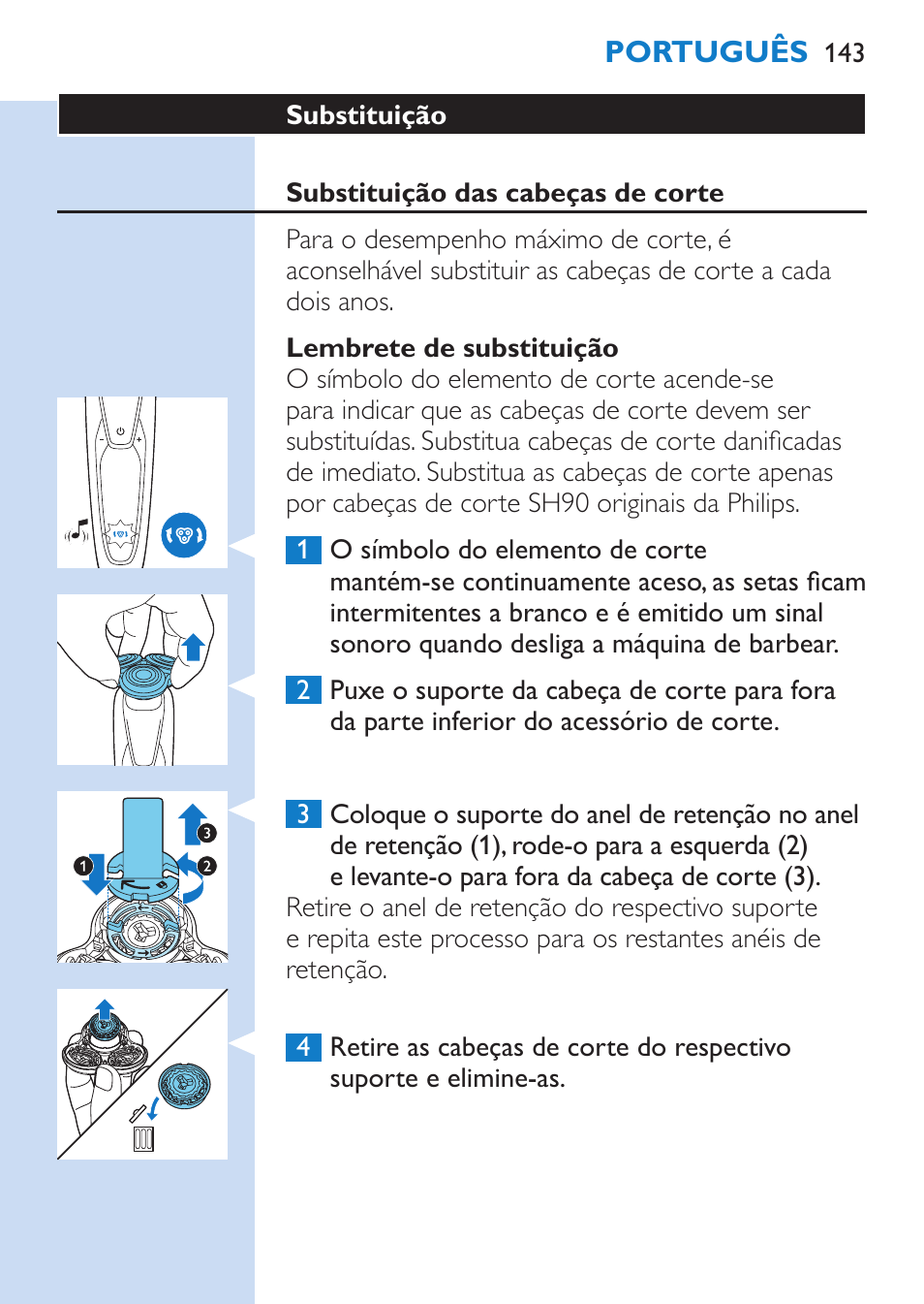 Philips SHAVER Series 9000 afeitadora eléctrica en mojado y seco User Manual | Page 143 / 208