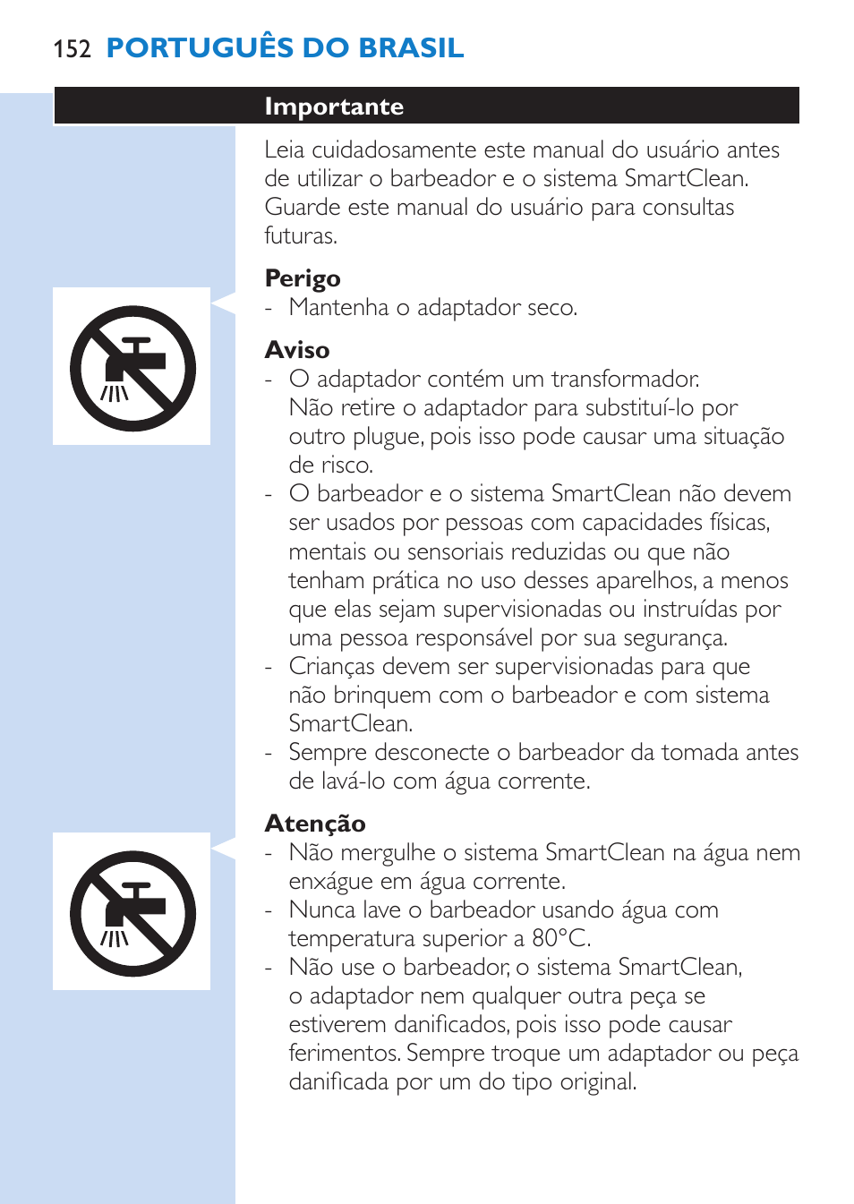 Philips SHAVER Series 9000 afeitadora eléctrica en mojado y seco User Manual | Page 152 / 208