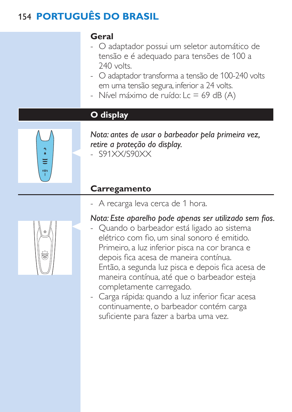 Philips SHAVER Series 9000 afeitadora eléctrica en mojado y seco User Manual | Page 154 / 208