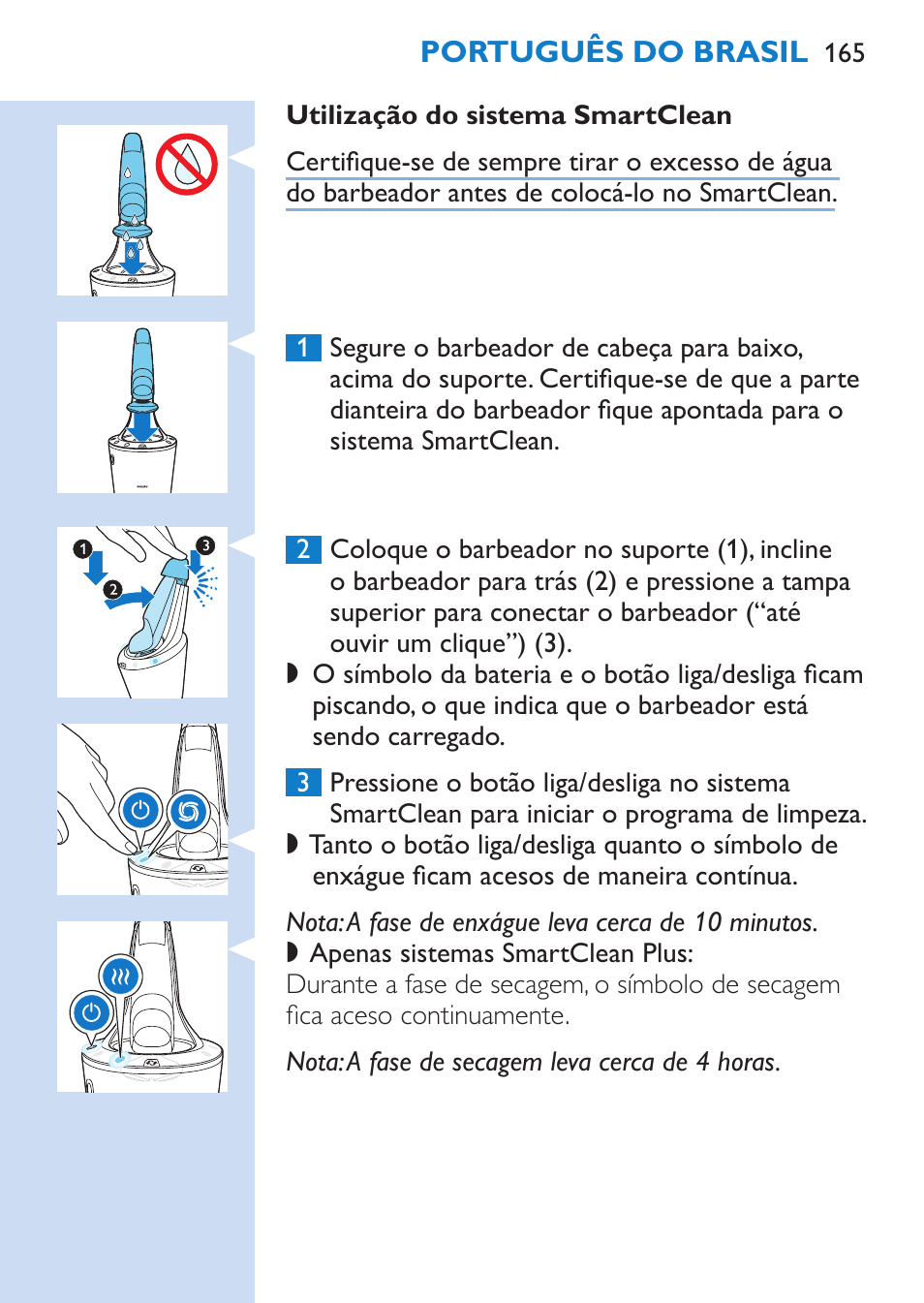 Philips SHAVER Series 9000 afeitadora eléctrica en mojado y seco User Manual | Page 165 / 208