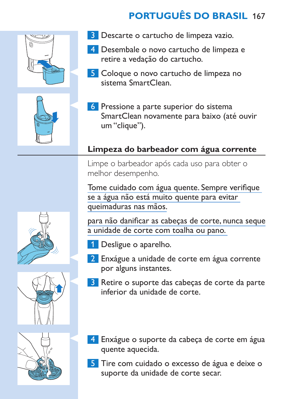 Philips SHAVER Series 9000 afeitadora eléctrica en mojado y seco User Manual | Page 167 / 208