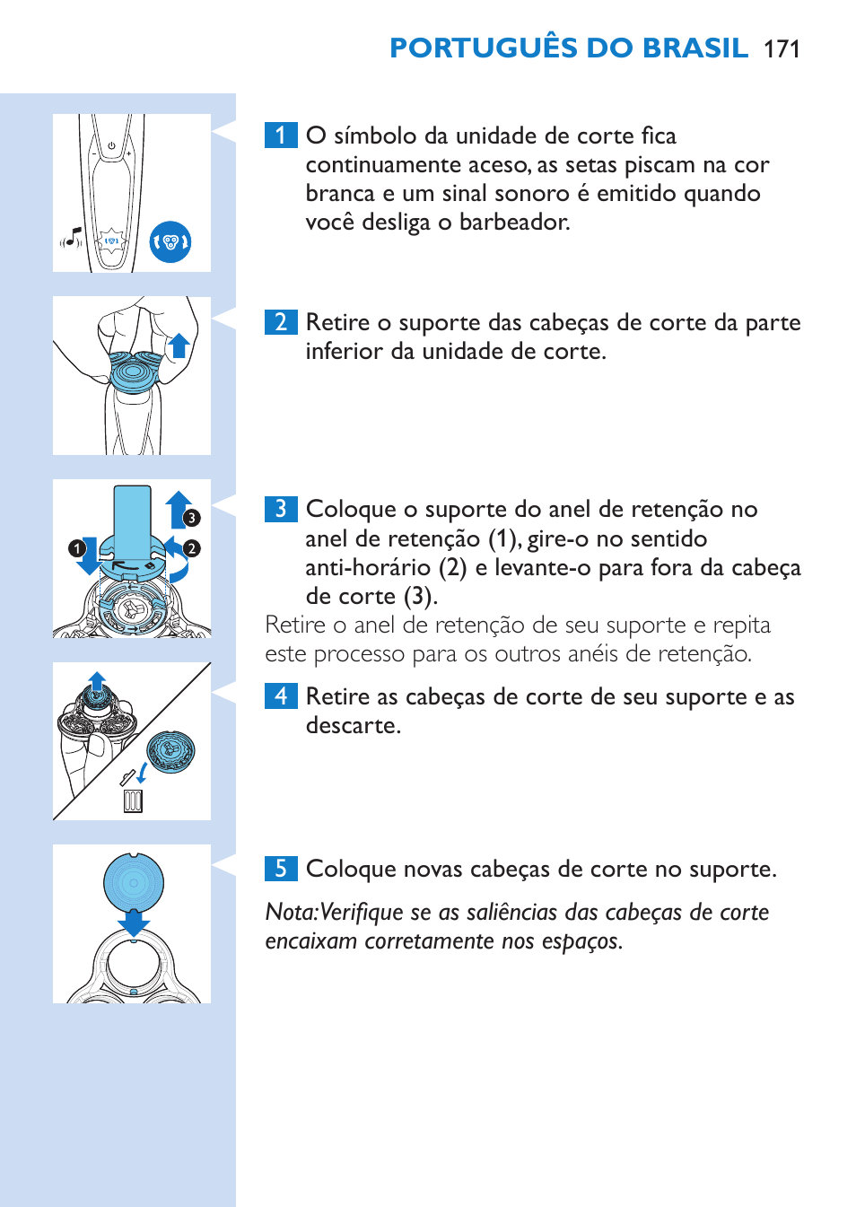 Philips SHAVER Series 9000 afeitadora eléctrica en mojado y seco User Manual | Page 171 / 208