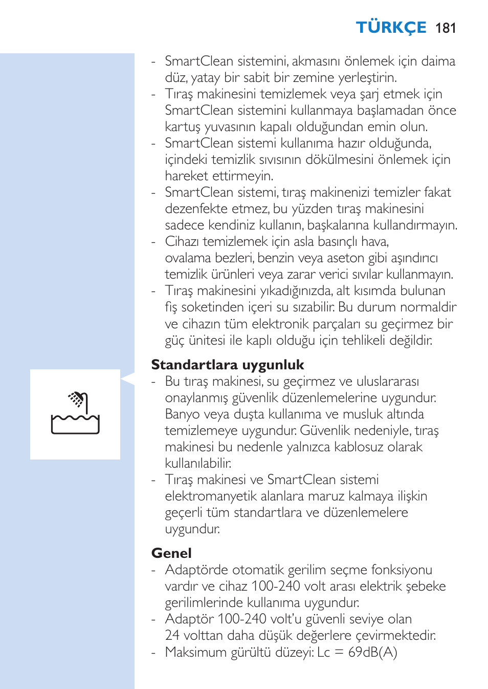 Philips SHAVER Series 9000 afeitadora eléctrica en mojado y seco User Manual | Page 181 / 208