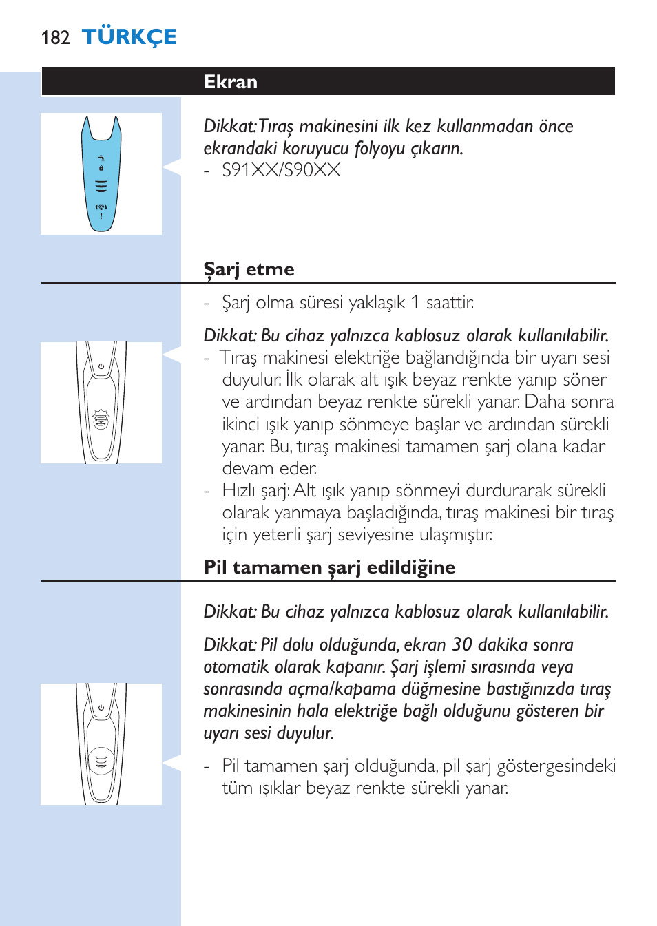 Philips SHAVER Series 9000 afeitadora eléctrica en mojado y seco User Manual | Page 182 / 208