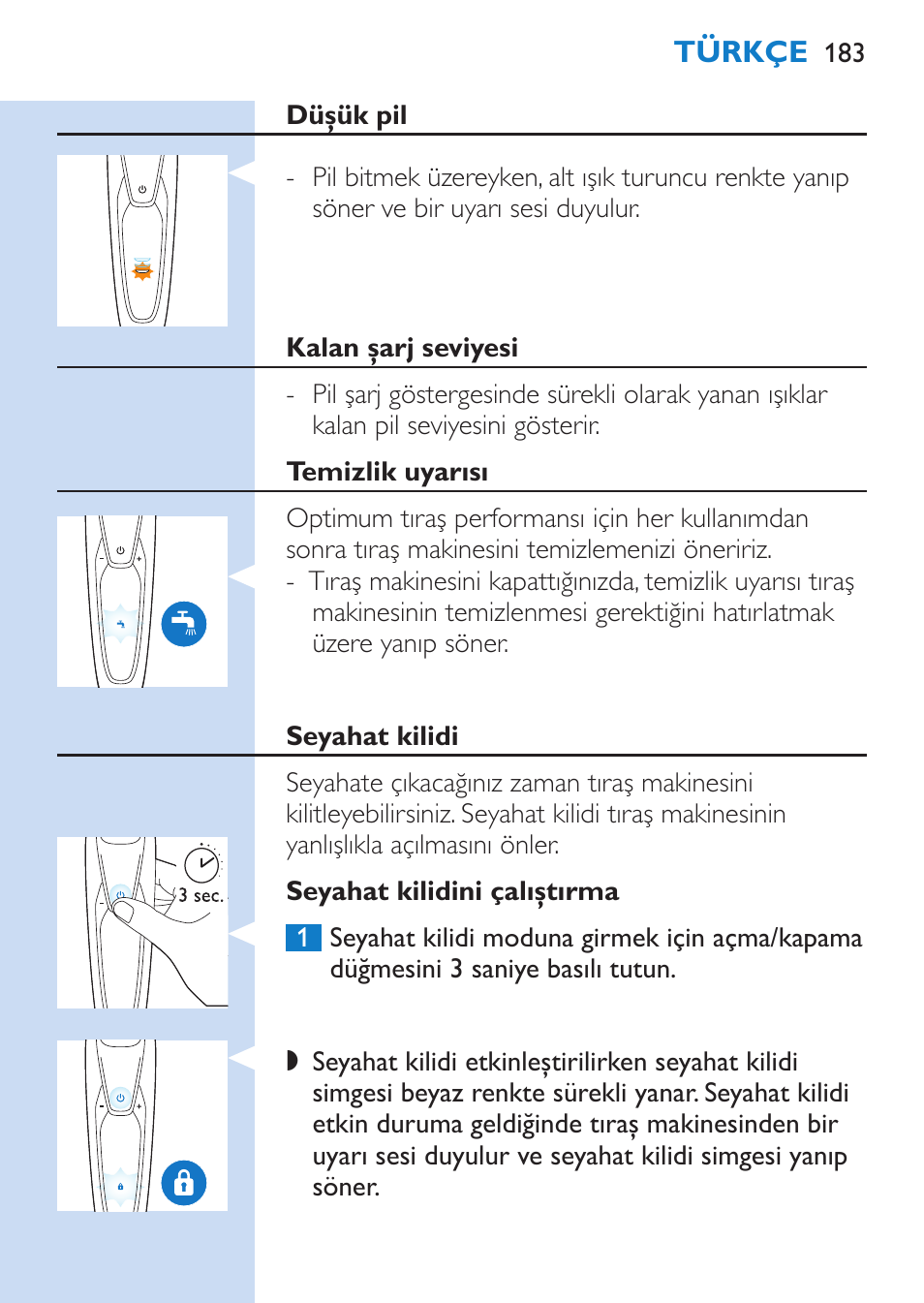 Philips SHAVER Series 9000 afeitadora eléctrica en mojado y seco User Manual | Page 183 / 208