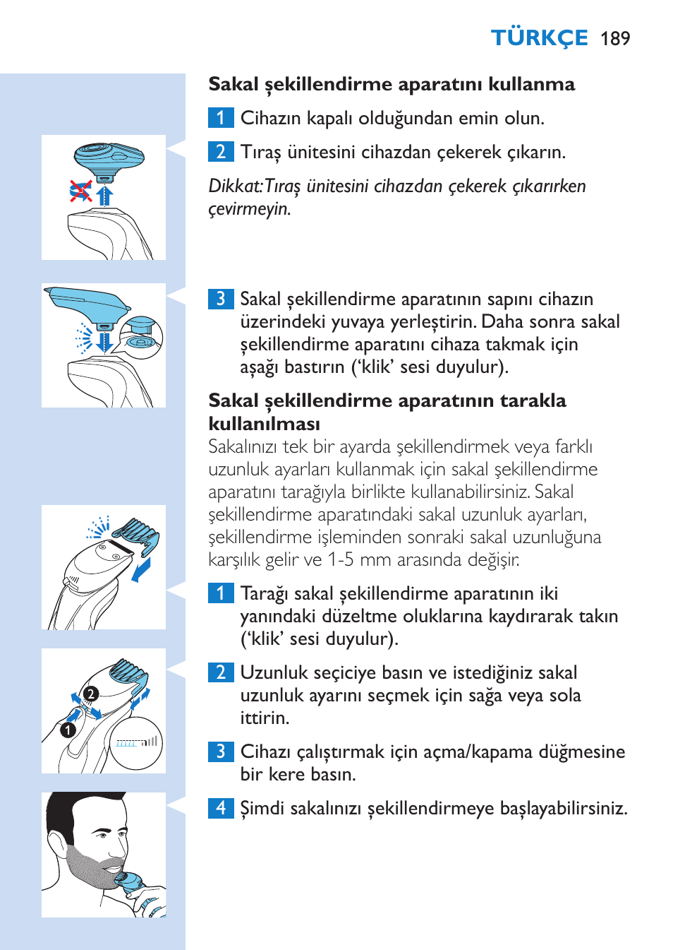 Philips SHAVER Series 9000 afeitadora eléctrica en mojado y seco User Manual | Page 189 / 208