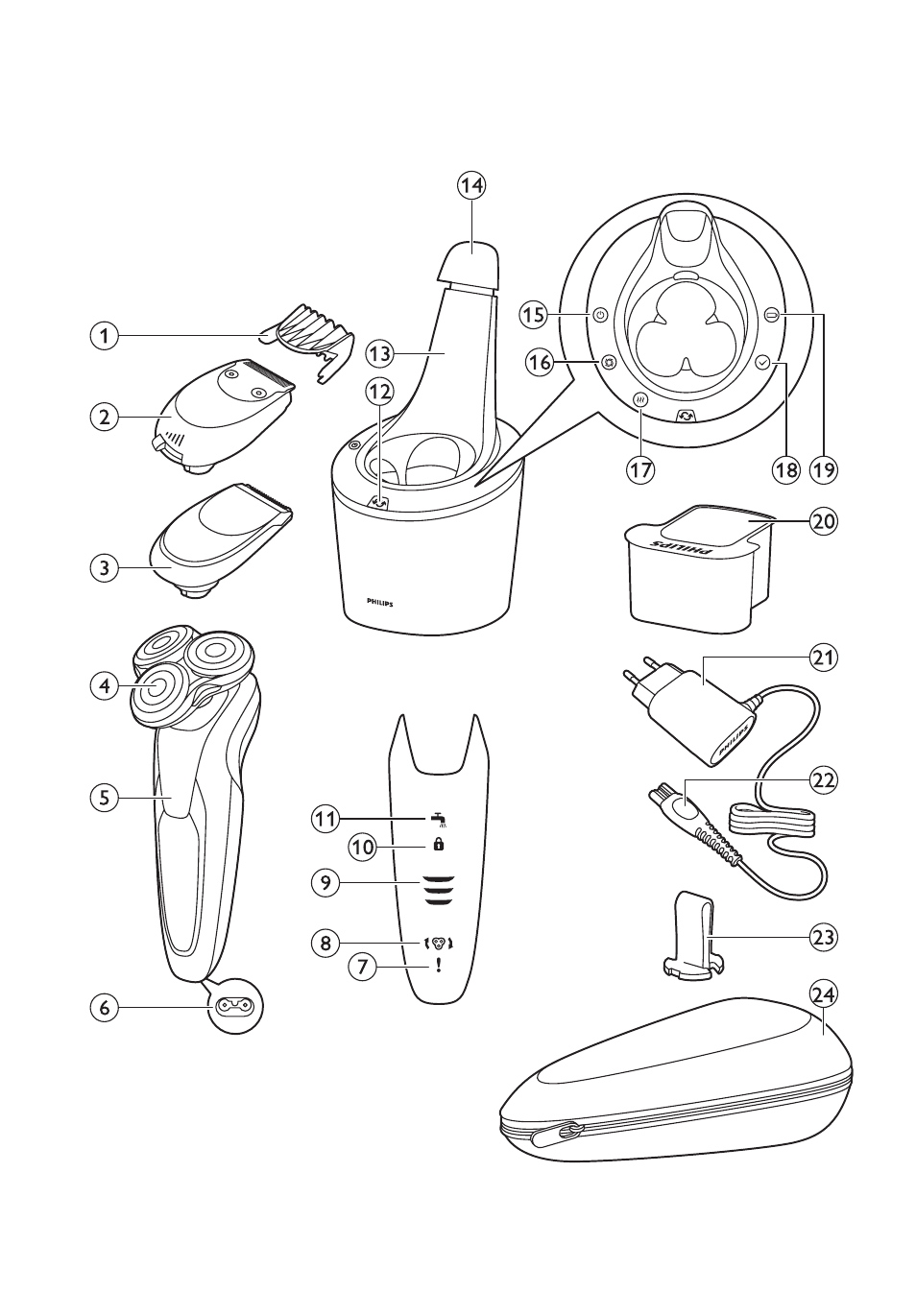 Philips SHAVER Series 9000 afeitadora eléctrica en mojado y seco User Manual | Page 3 / 208