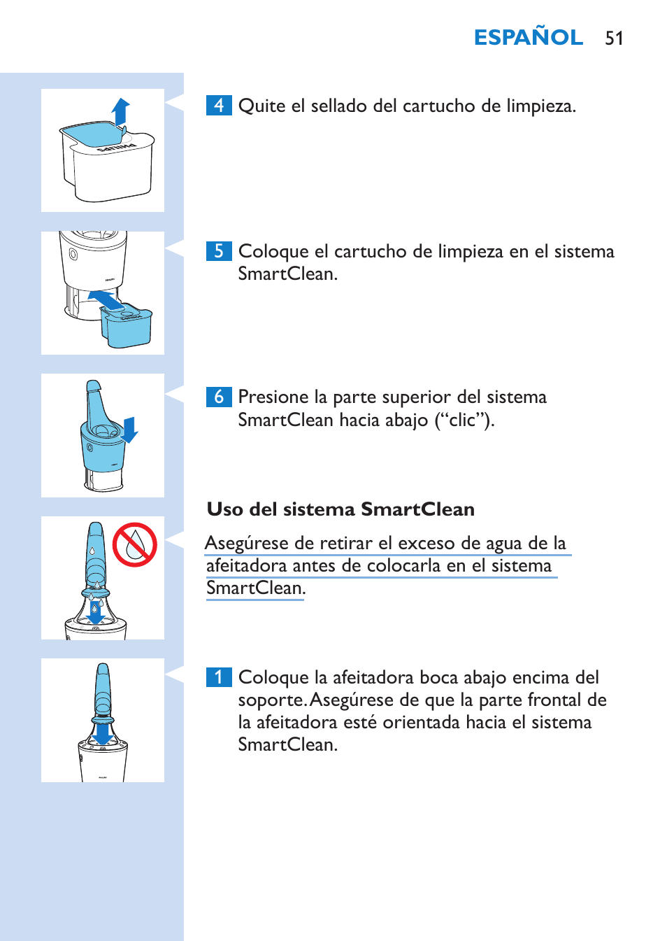 Philips SHAVER Series 9000 afeitadora eléctrica en mojado y seco User Manual | Page 51 / 208