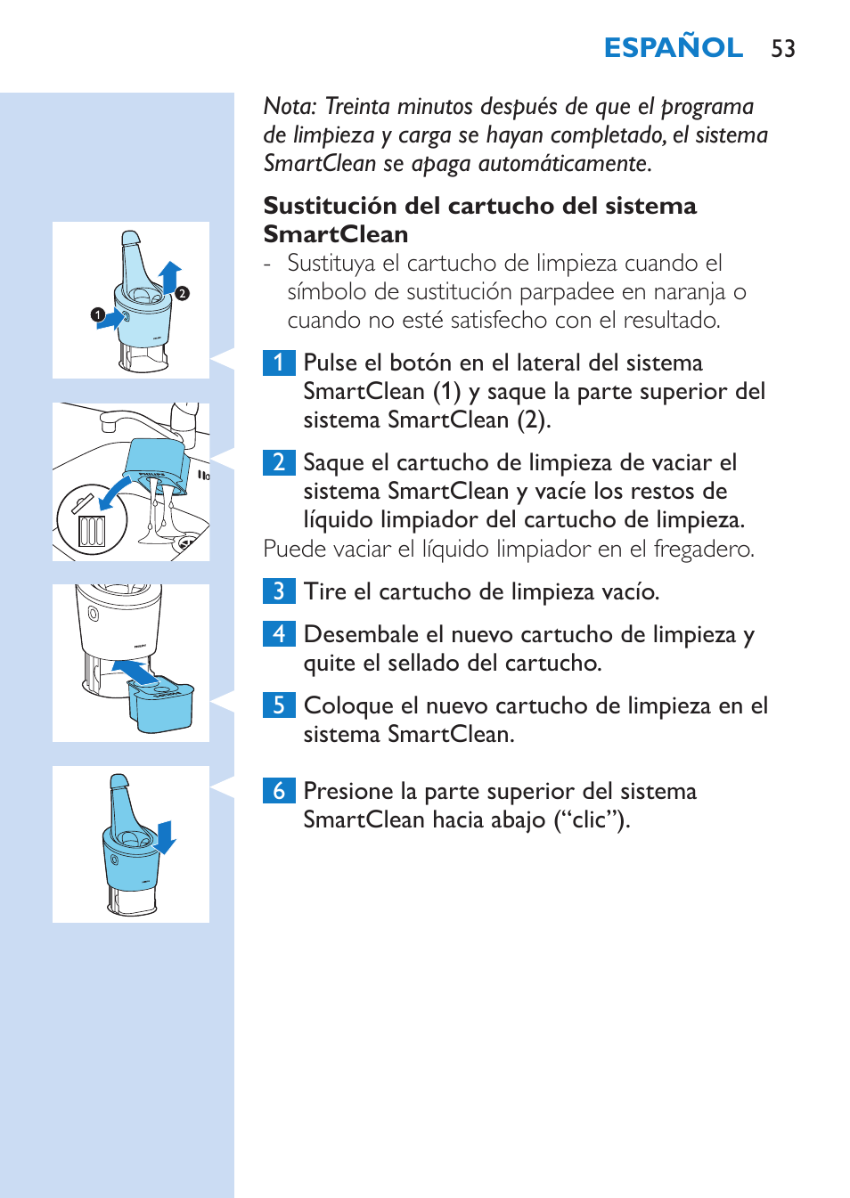 Philips SHAVER Series 9000 afeitadora eléctrica en mojado y seco User Manual | Page 53 / 208