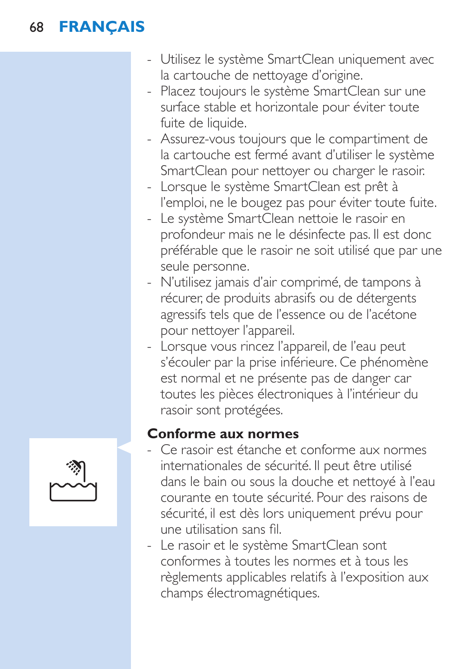 Philips SHAVER Series 9000 afeitadora eléctrica en mojado y seco User Manual | Page 68 / 208