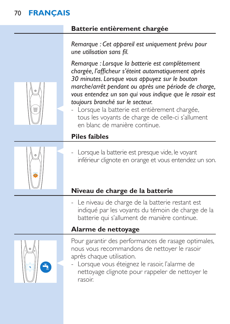 Philips SHAVER Series 9000 afeitadora eléctrica en mojado y seco User Manual | Page 70 / 208