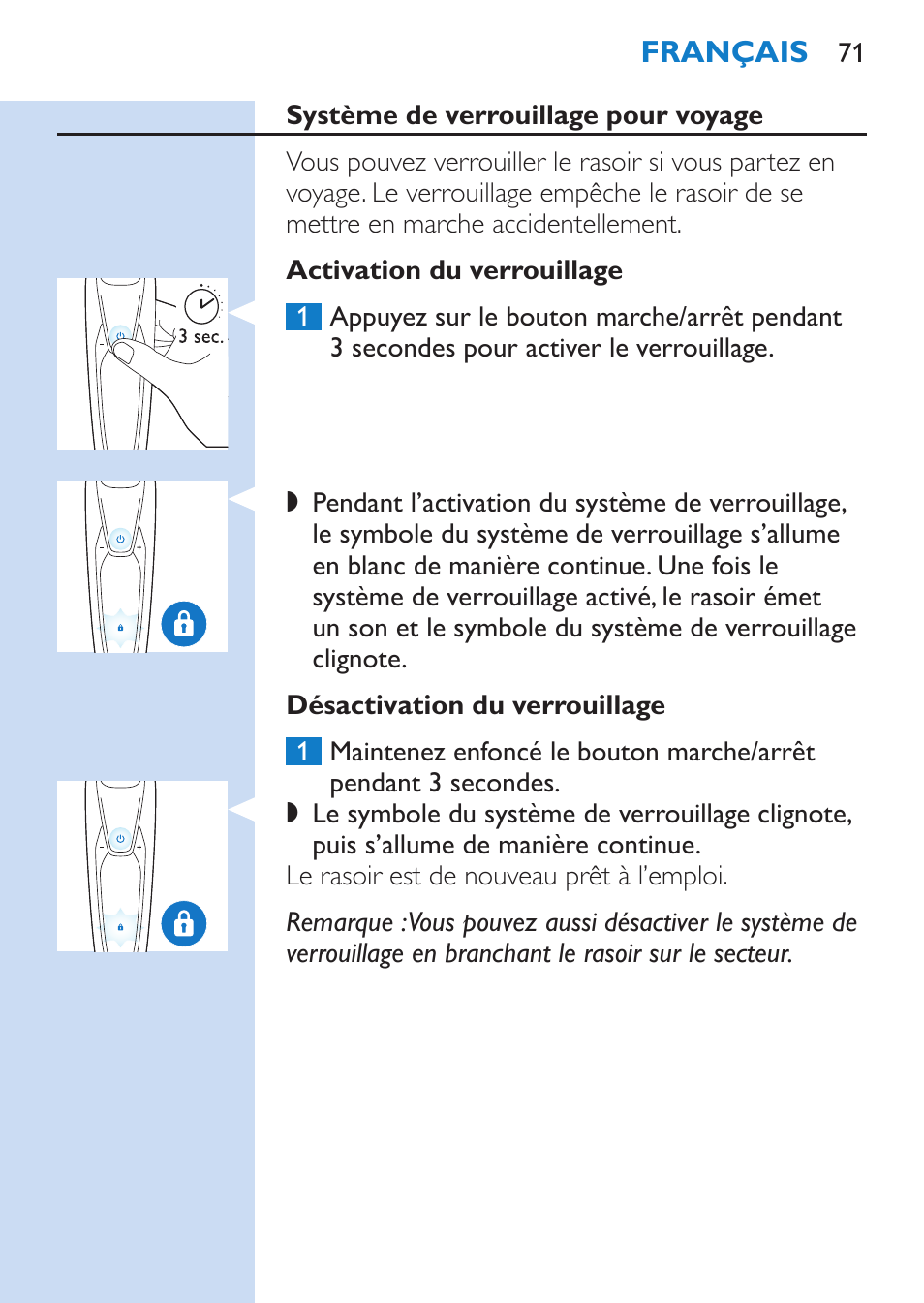 Philips SHAVER Series 9000 afeitadora eléctrica en mojado y seco User Manual | Page 71 / 208