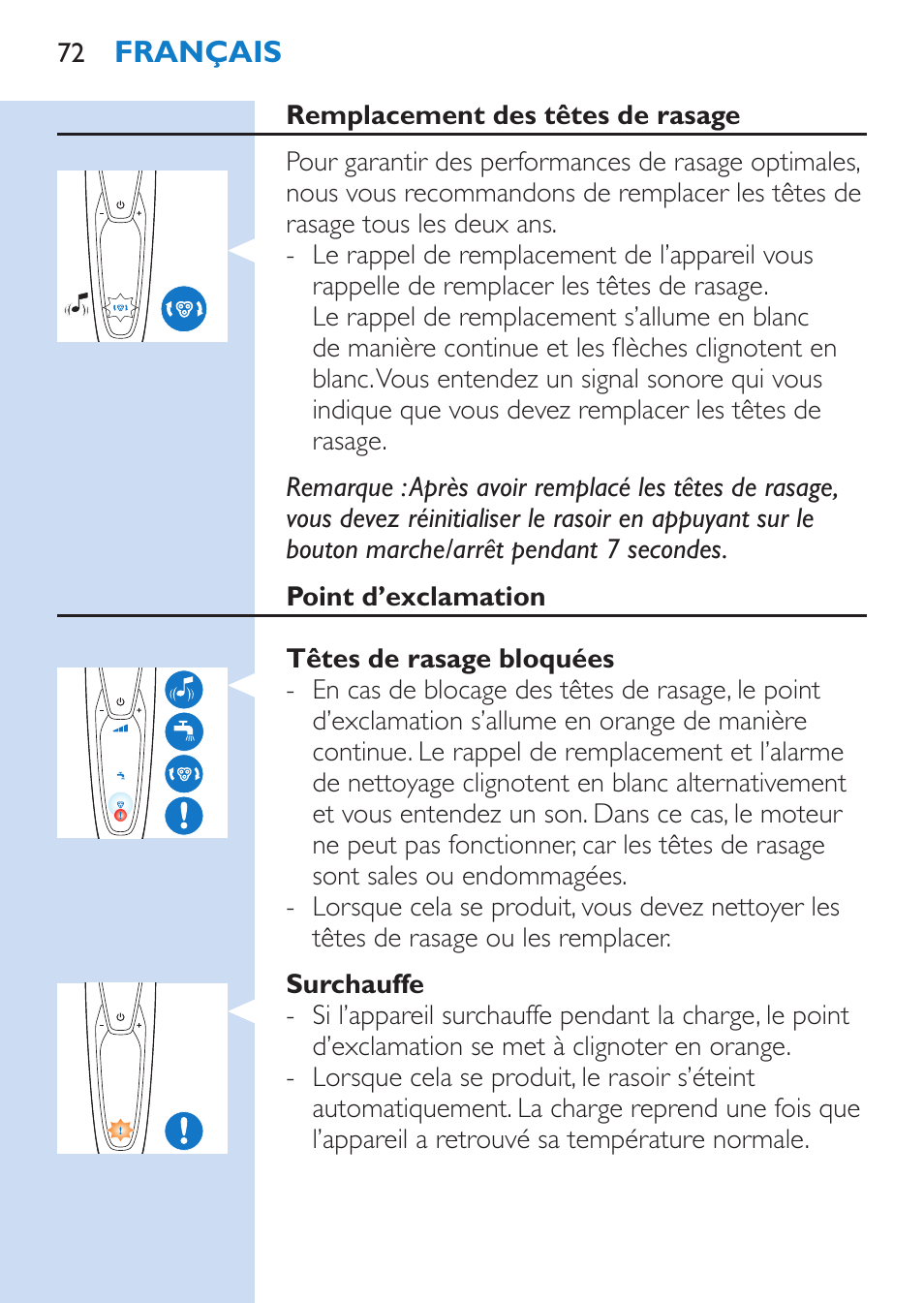 Philips SHAVER Series 9000 afeitadora eléctrica en mojado y seco User Manual | Page 72 / 208