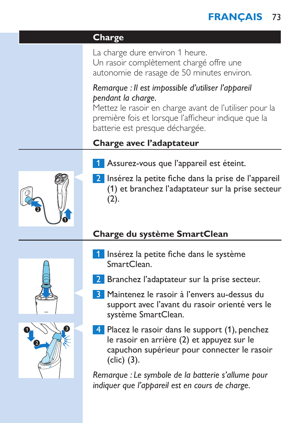 Philips SHAVER Series 9000 afeitadora eléctrica en mojado y seco User Manual | Page 73 / 208