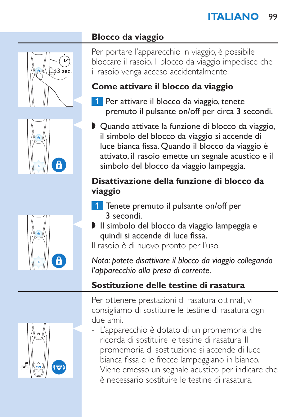 Philips SHAVER Series 9000 afeitadora eléctrica en mojado y seco User Manual | Page 99 / 208