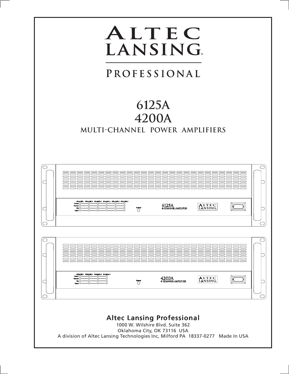 Altec Lansing 4200A User Manual | 16 pages