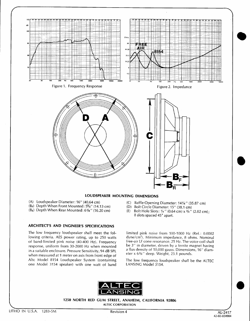 Altteio, Lansing | Altec Lansing 3154 User Manual | Page 2 / 2