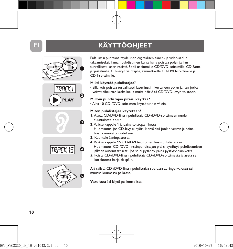 Käyttöohjeet fi | Philips Limpiador de lentes User Manual | Page 10 / 17