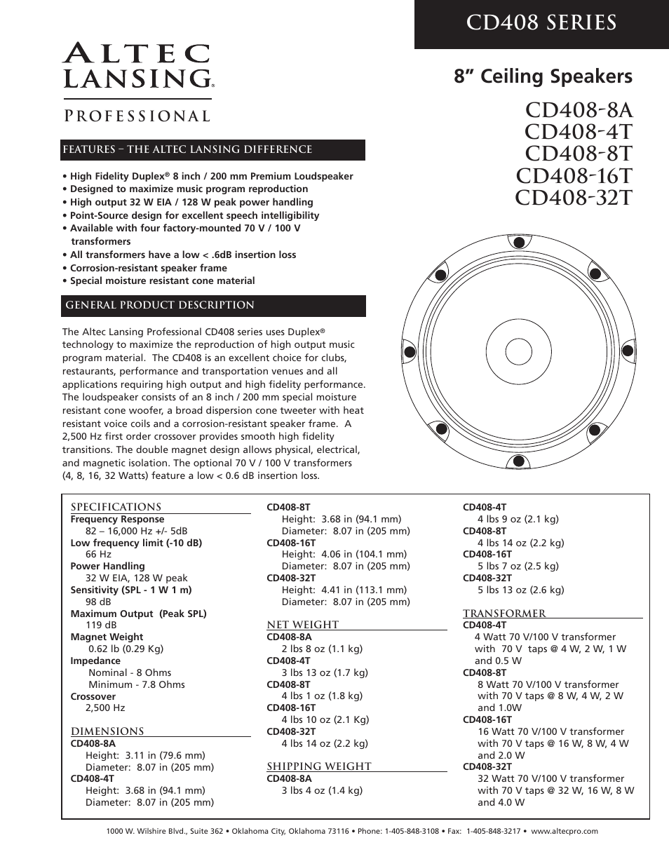 Altec Lansing CD408-4T User Manual | 4 pages