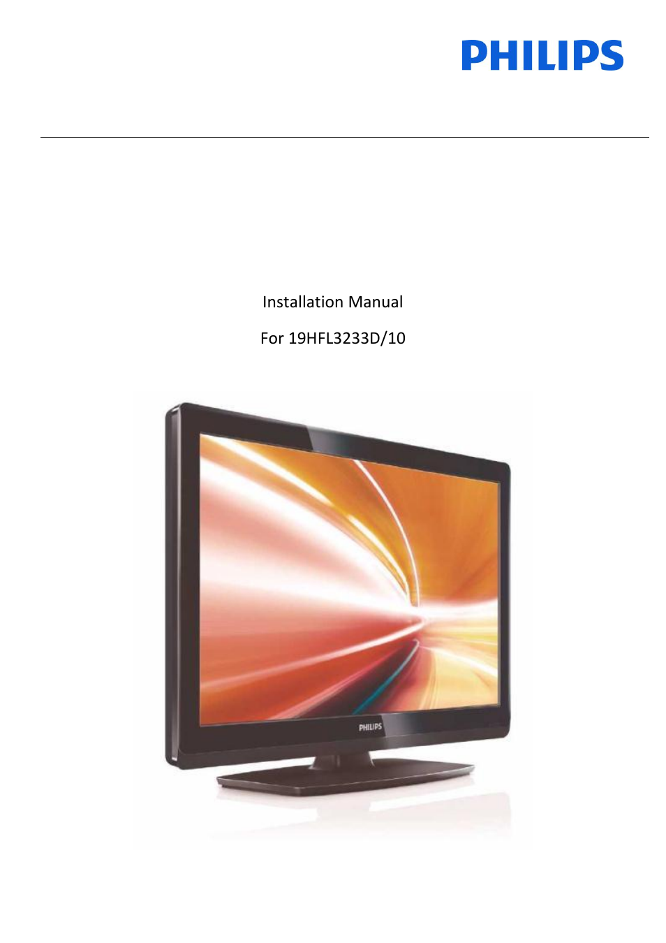 Philips Televisor LCD profesional User Manual | 11 pages