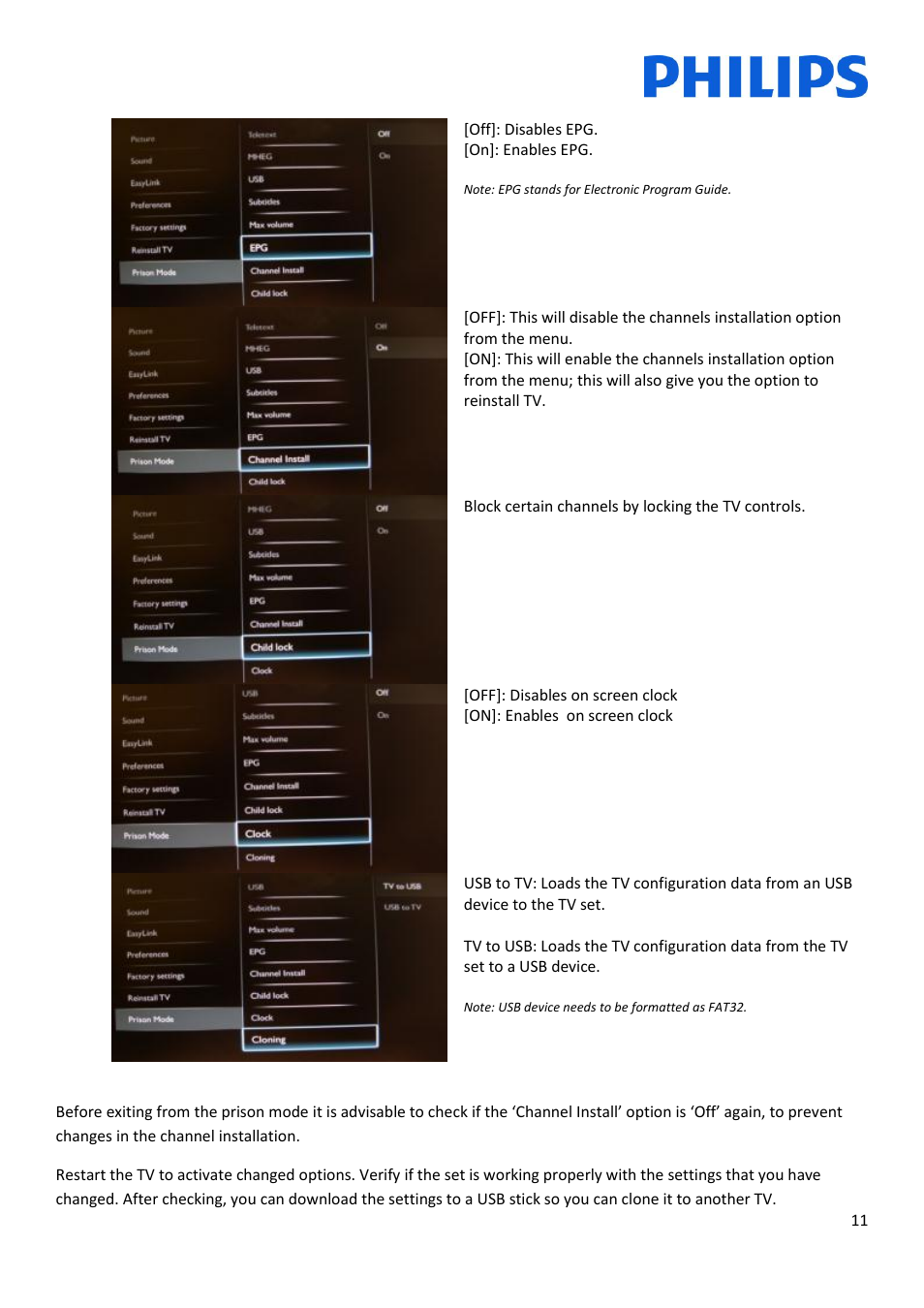 Philips Televisor LCD profesional User Manual | Page 11 / 11