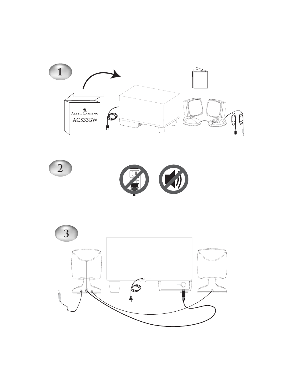 Altec Lansing ACS33BW User Manual | Page 2 / 18