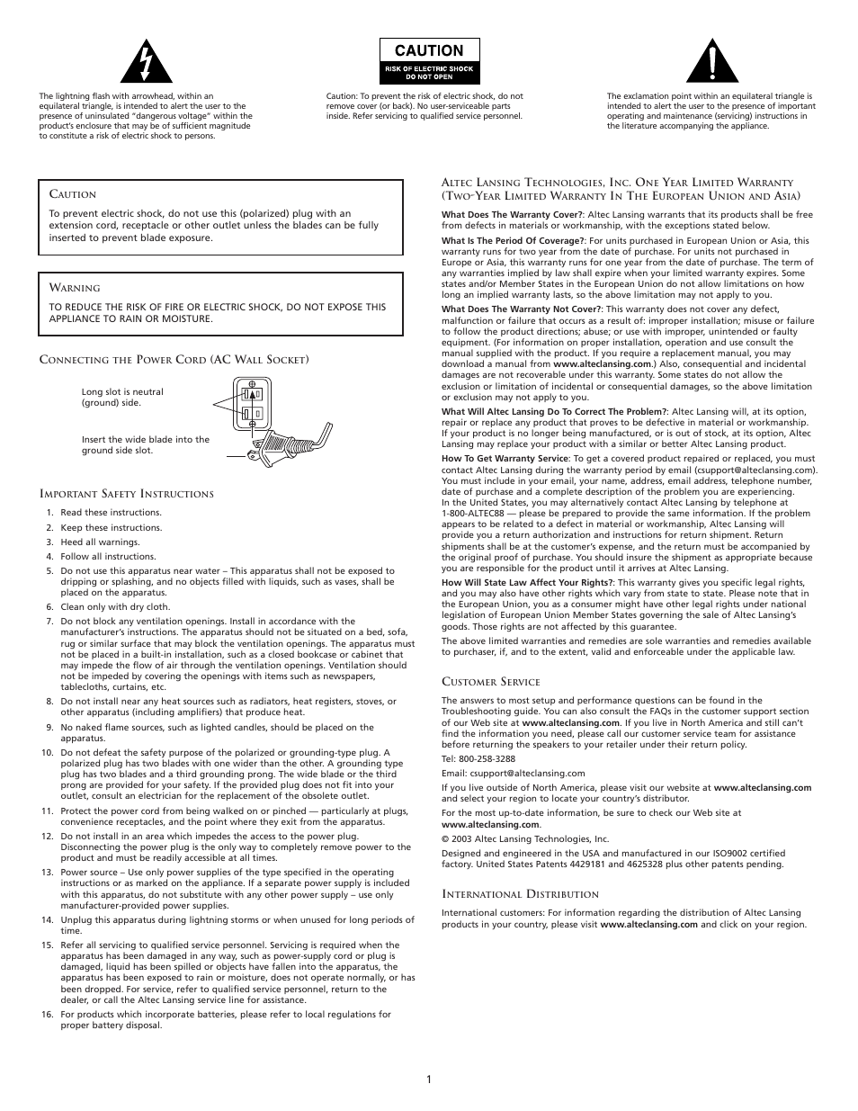 Altec Lansing ACS33BW User Manual | Page 5 / 18