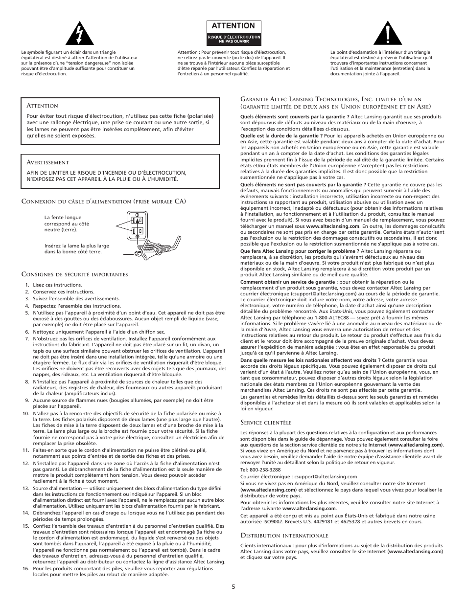Altec Lansing ACS33BW User Manual | Page 9 / 18