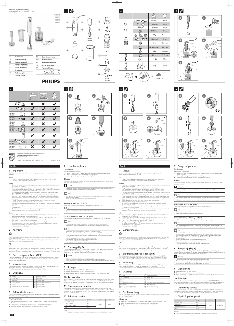 Philips Daily Collection Batidora de mano User Manual | 6 pages