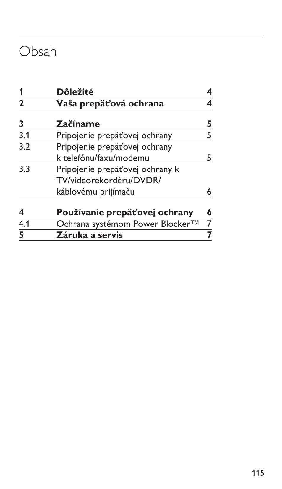 Philips Protector de sobrevoltaje User Manual | Page 115 / 139