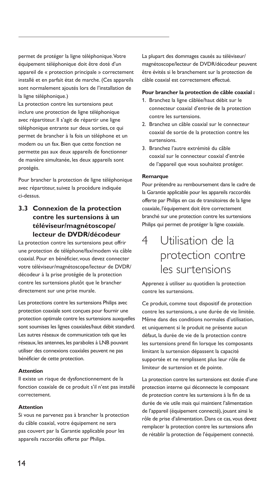 Philips Protector de sobrevoltaje User Manual | Page 14 / 139