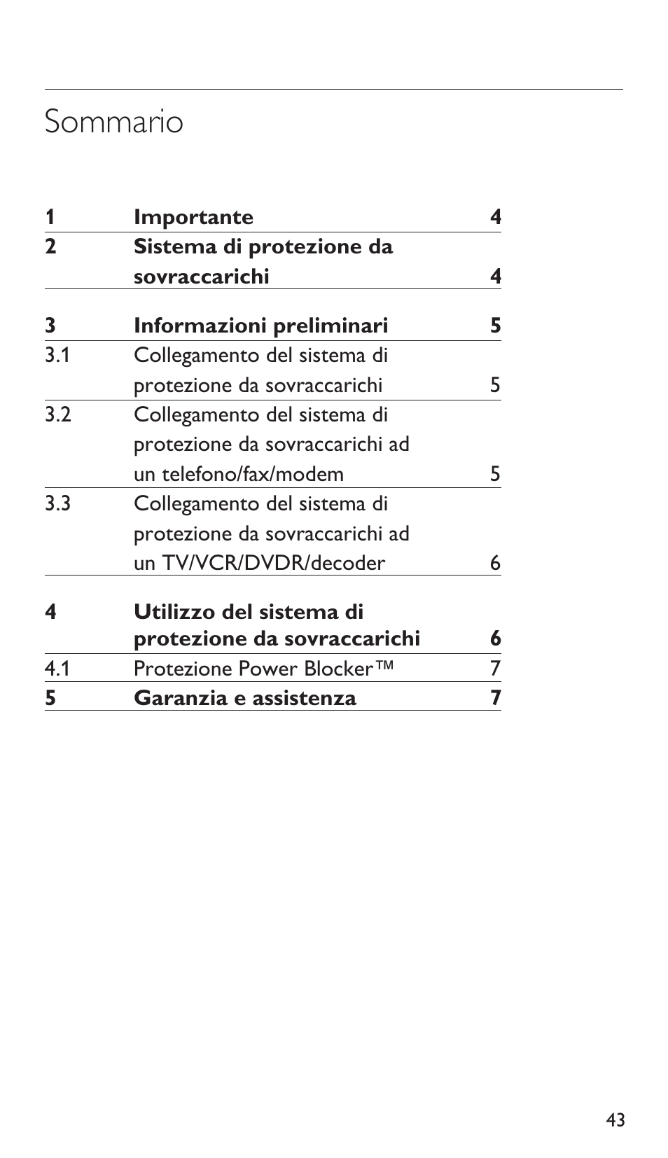 Philips Protector de sobrevoltaje User Manual | Page 43 / 139