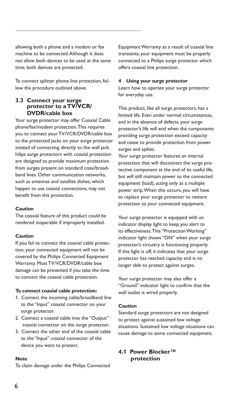 Philips Protector de sobrevoltaje User Manual | Page 6 / 139