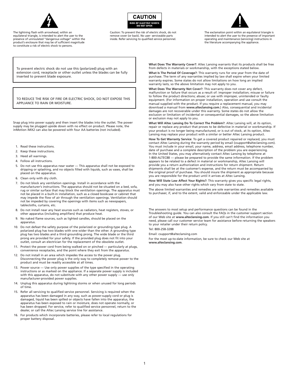 Altec Lansing iMX2 User Manual | Page 3 / 10