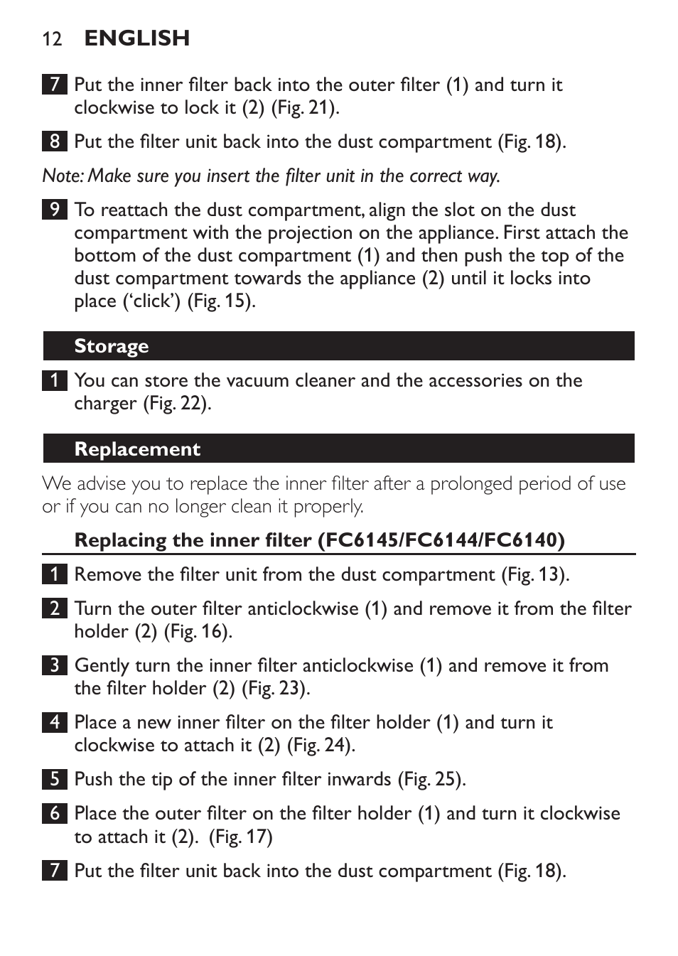Philips MiniVac Aspirador de mano User Manual | Page 12 / 136
