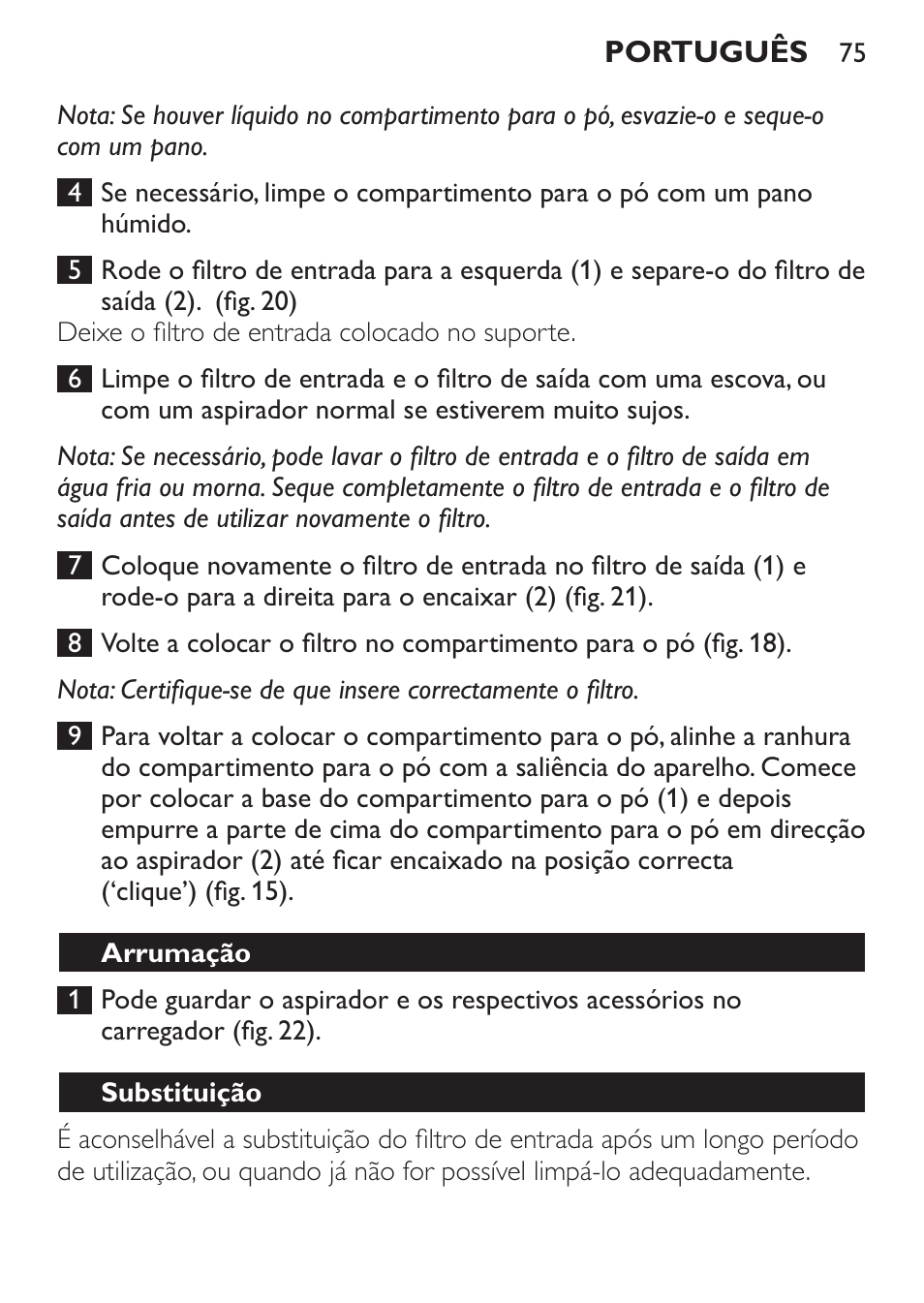 Philips MiniVac Aspirador de mano User Manual | Page 75 / 136