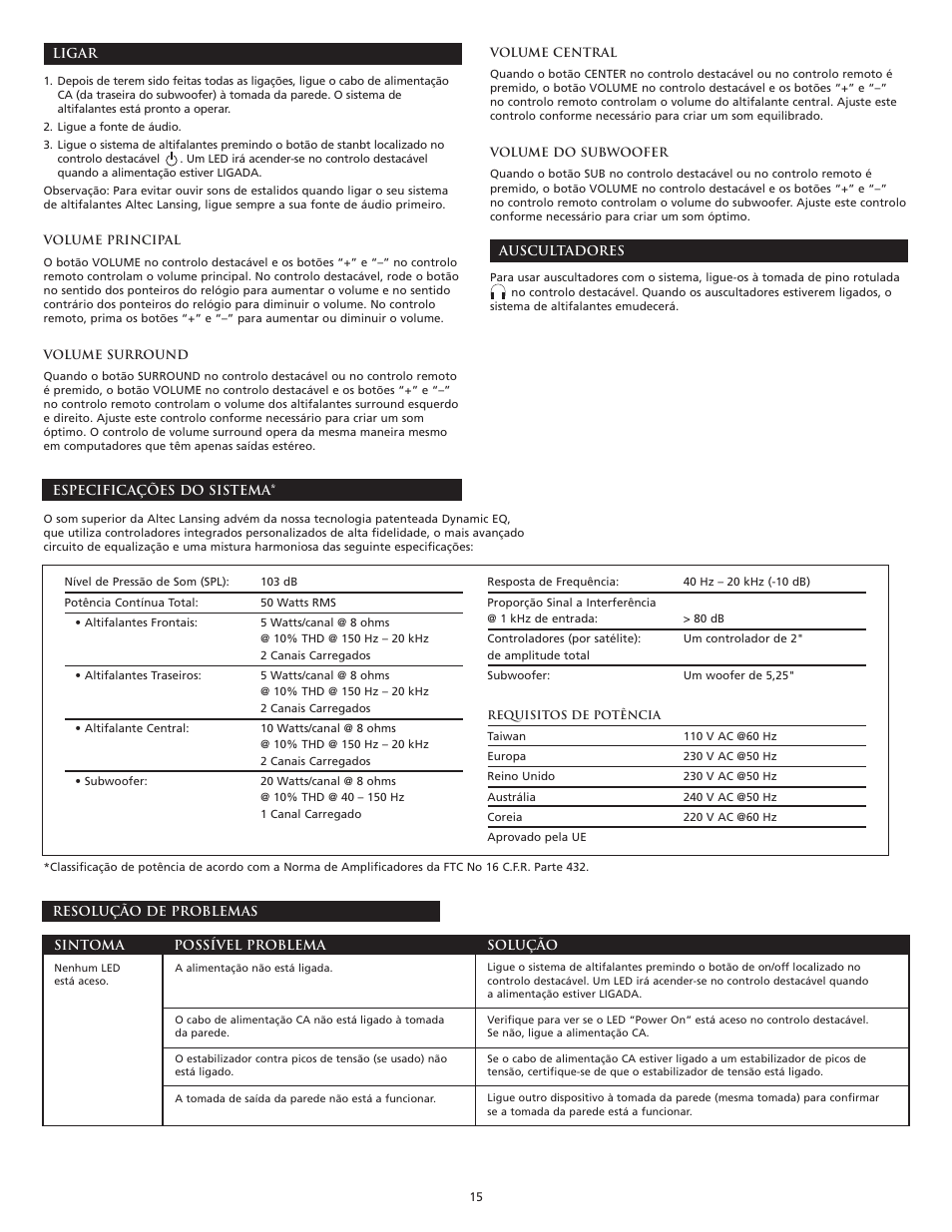 Altec Lansing VS3151R User Manual | Page 17 / 44