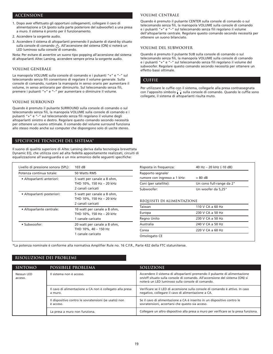 Altec Lansing VS3151R User Manual | Page 21 / 44