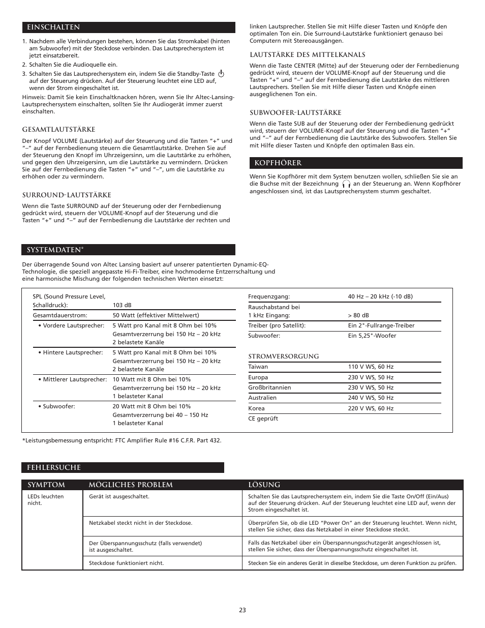 Altec Lansing VS3151R User Manual | Page 25 / 44