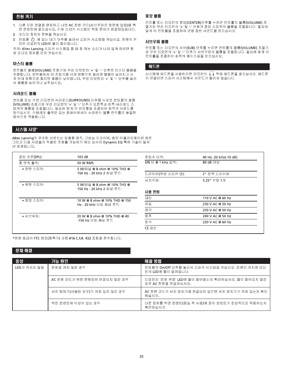 Altec Lansing VS3151R User Manual | Page 37 / 44