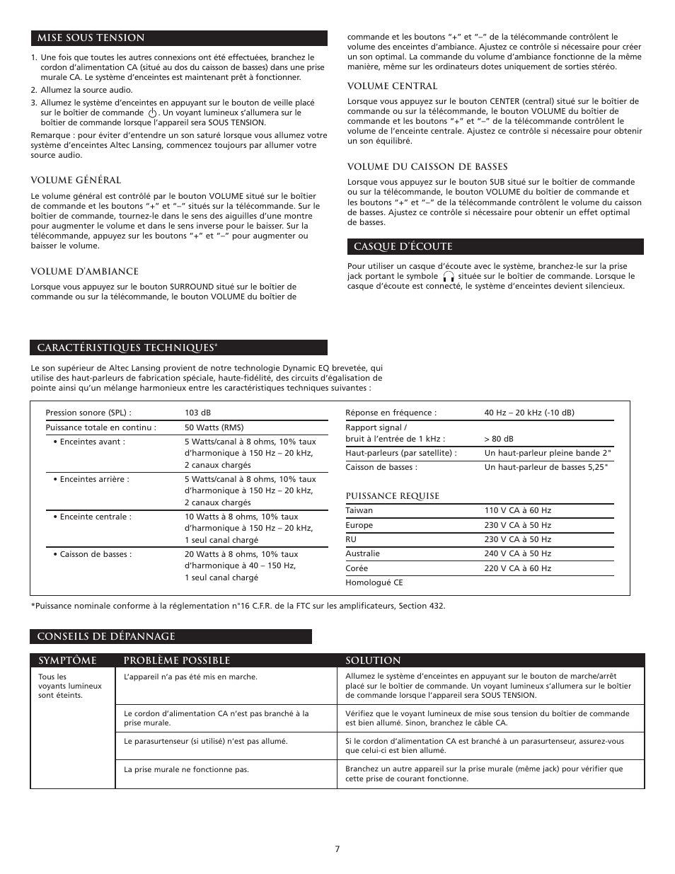 Altec Lansing VS3151R User Manual | Page 9 / 44