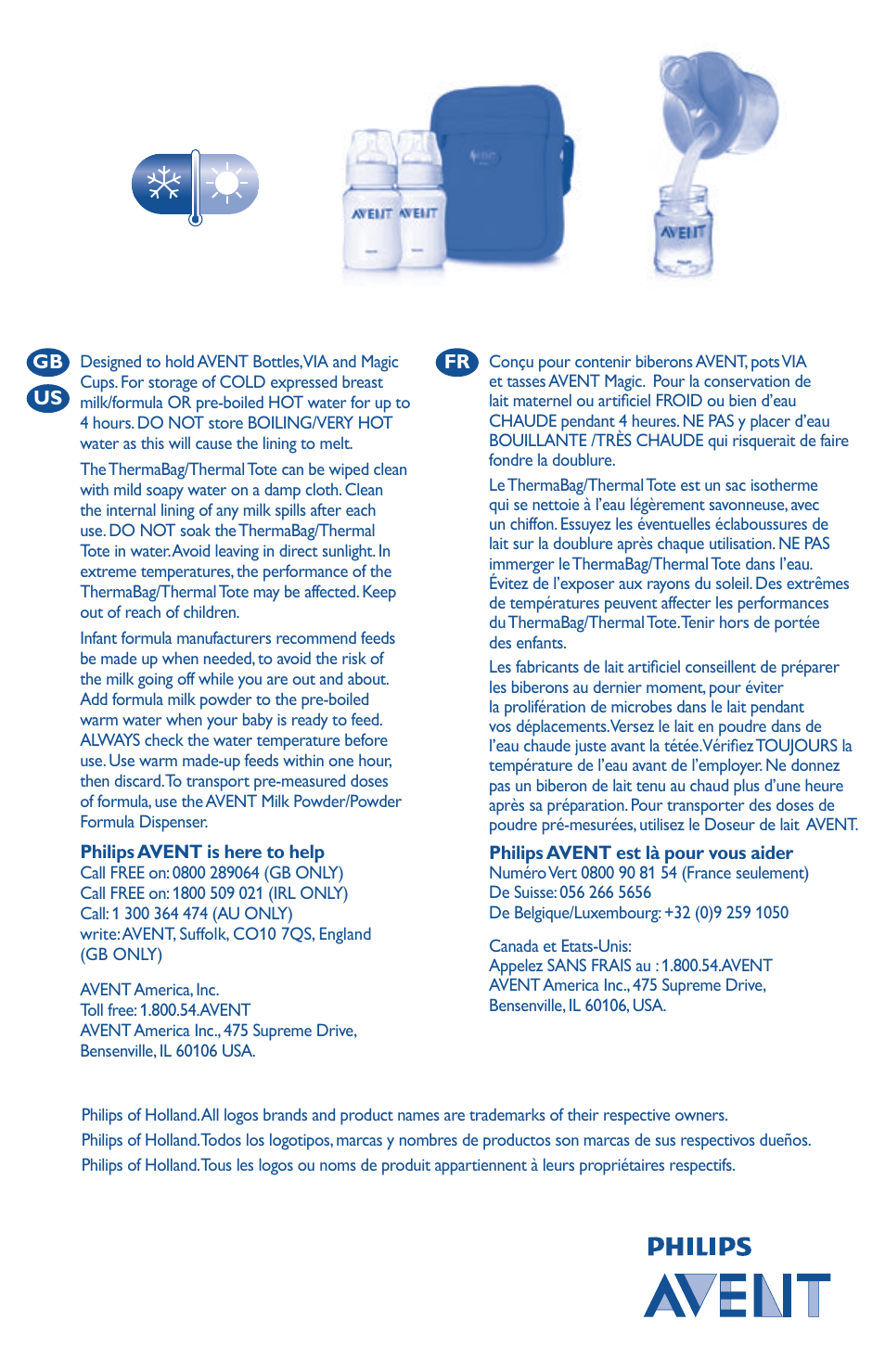 Philips Bolsa de viaje AVENT User Manual | 4 pages