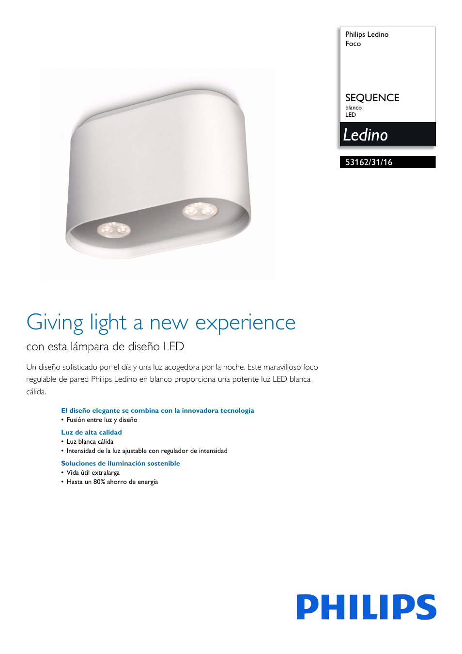 Philips Ledino Foco User Manual | 2 pages