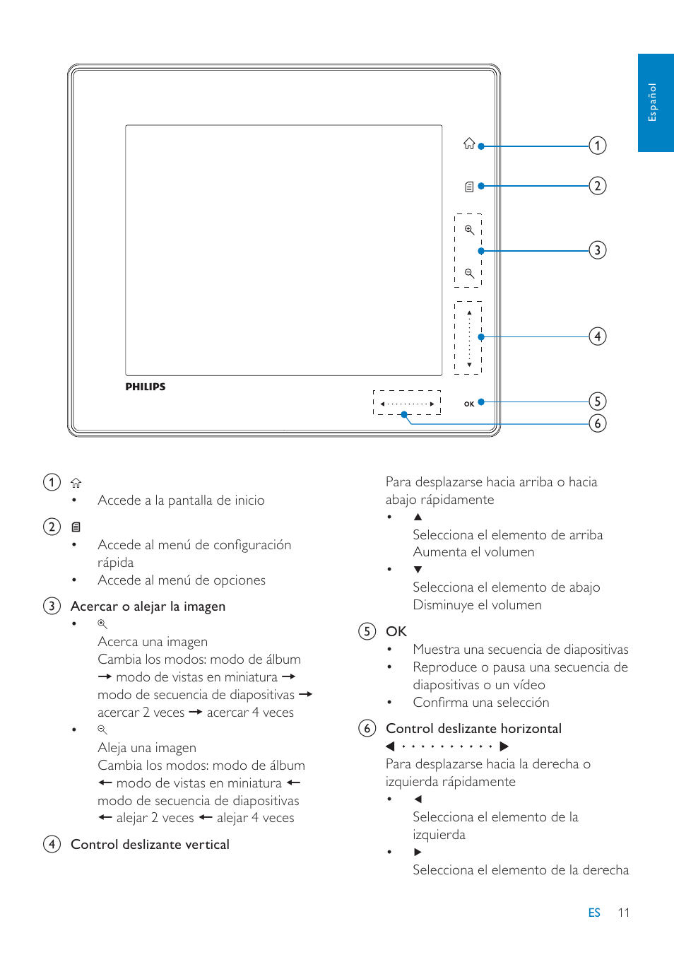 Philips Digital PhotoFrame con Bluetooth User Manual | Page 11 / 62