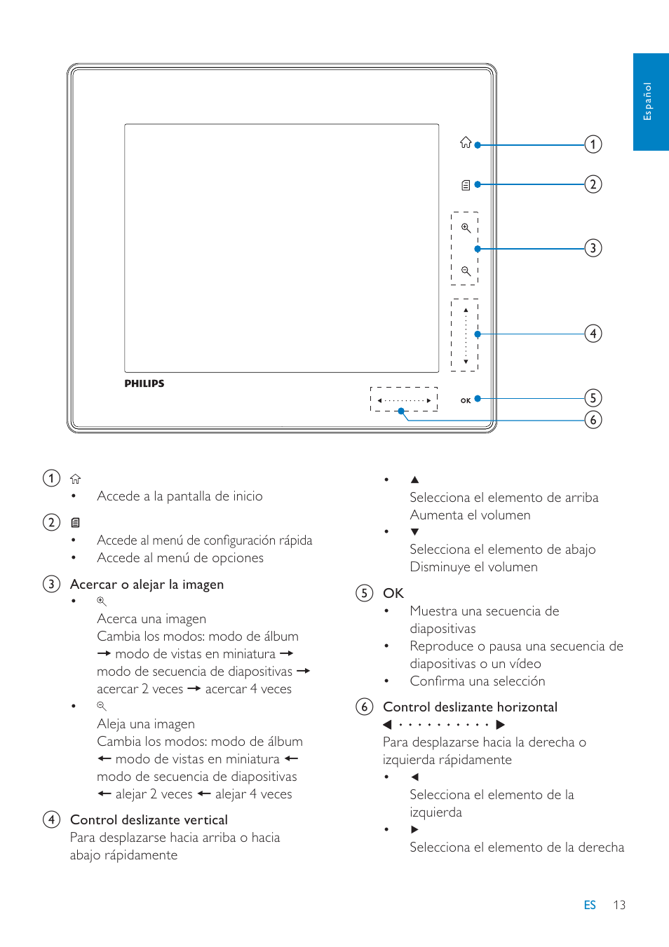 Philips Digital PhotoFrame con Bluetooth User Manual | Page 13 / 62