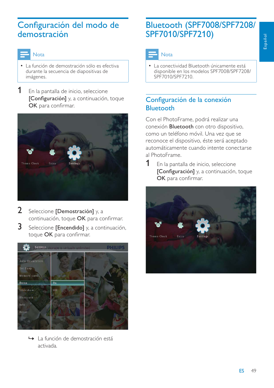 Rqàjxudflyqghoprgrgh demostración | Philips Digital PhotoFrame con Bluetooth User Manual | Page 49 / 62