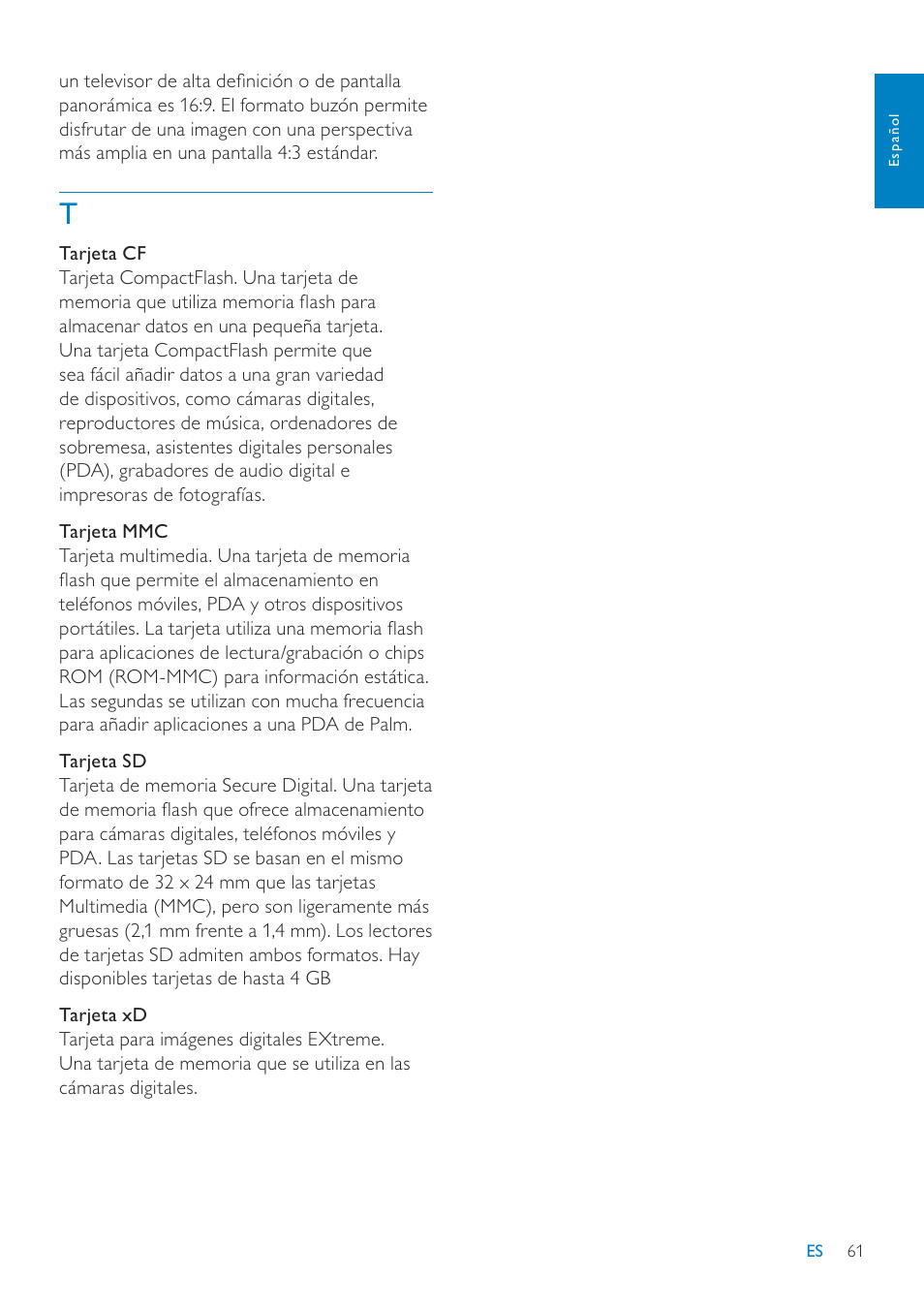 Philips Digital PhotoFrame con Bluetooth User Manual | Page 61 / 62