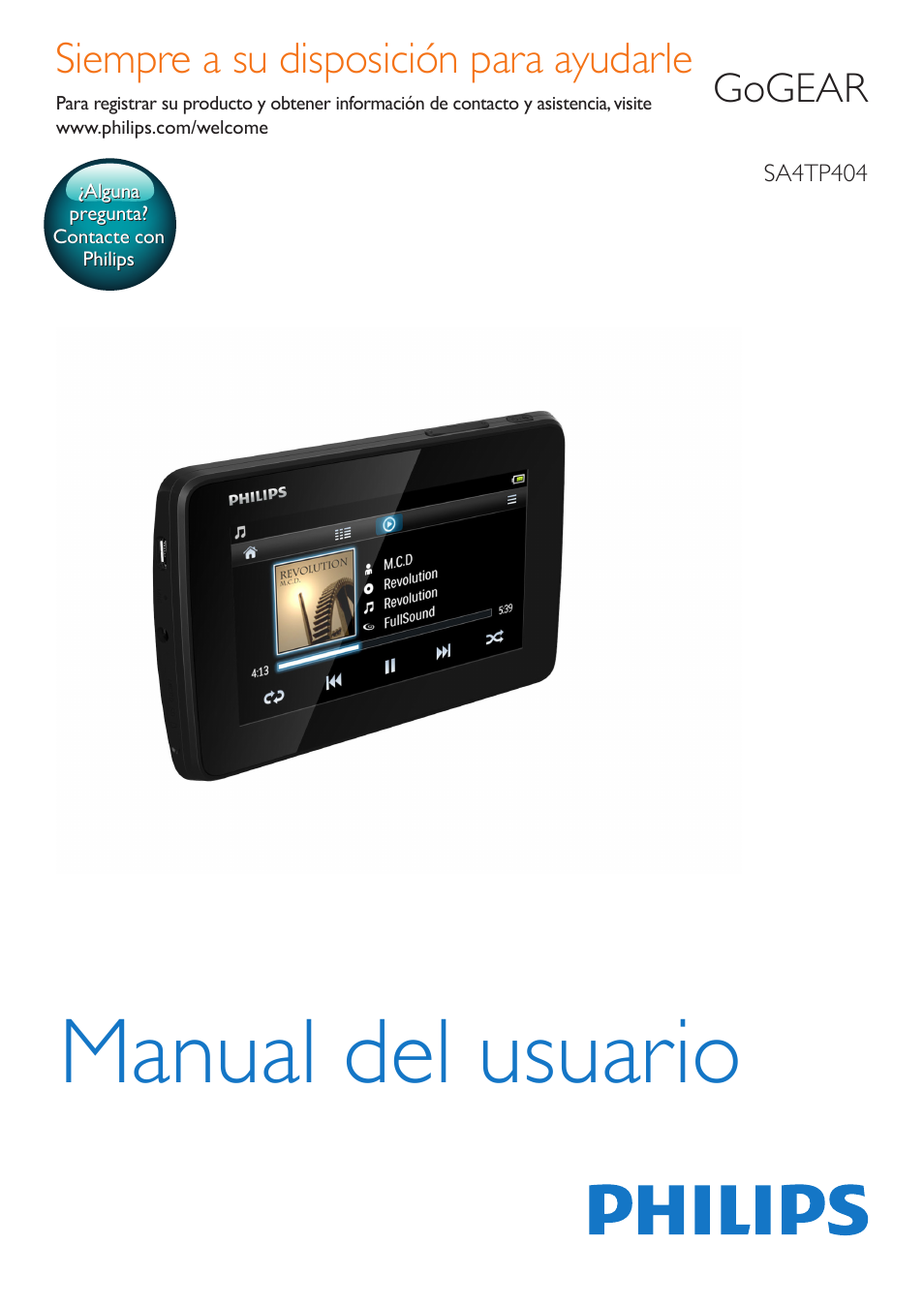 Philips GoGEAR Reproductor de vídeo y MP3 User Manual | 38 pages